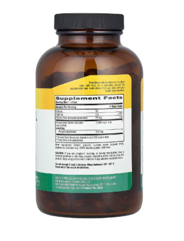 Country Life, Phosphatidyl Choline Complex, 1,200 mg, 200 Softgels
