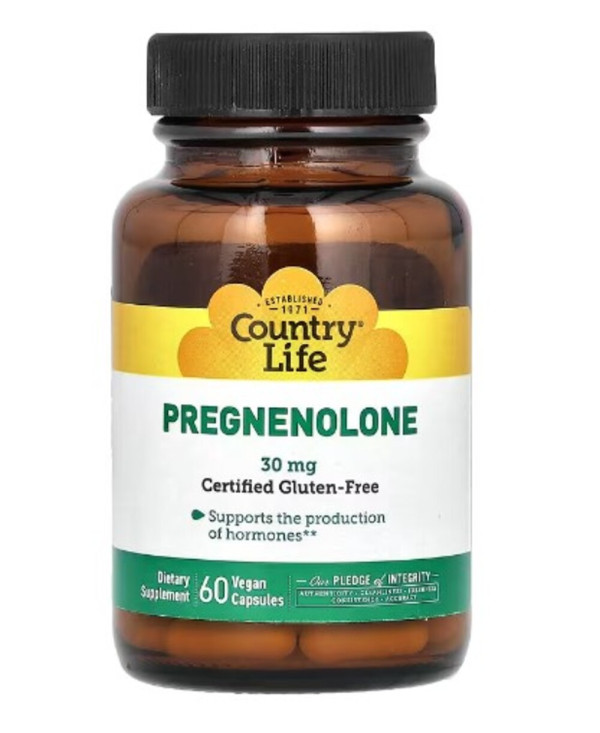 Country Life, Pregnenolone, 30 mg, 60 Vegan Capsules