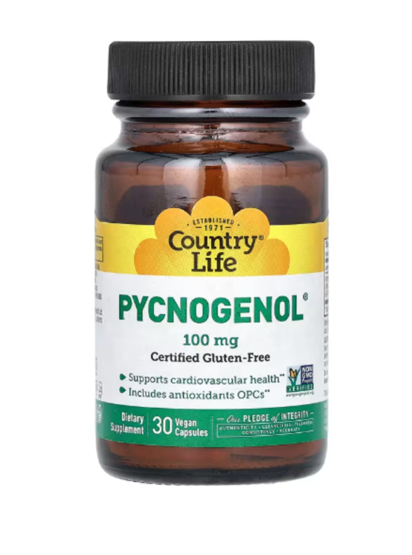 Country Life, Pycnogenol, 100 mg, 30 Vegan Capsules