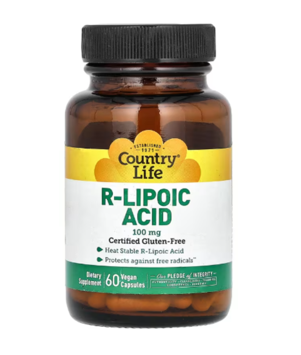 Country Life, R-Lipoic Acid, 100 mg, 60 Vegan Capsules
