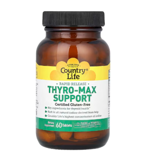 Country Life, Rapid Release Thyro-Max Support, 60 Tablets