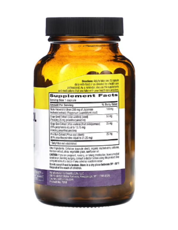 Country Life, Resveratrol Plus, 120 Vegan Capsules