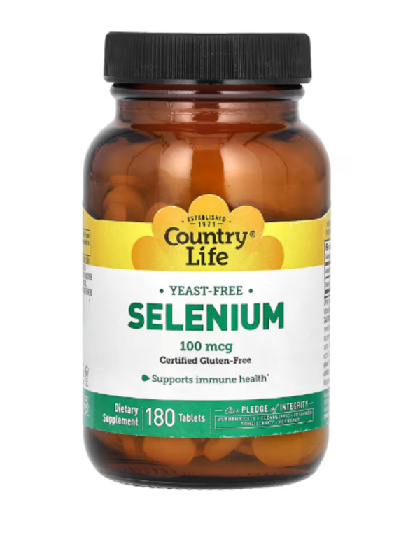 Country Life, Selenium, 100 mcg, 180 Tablets