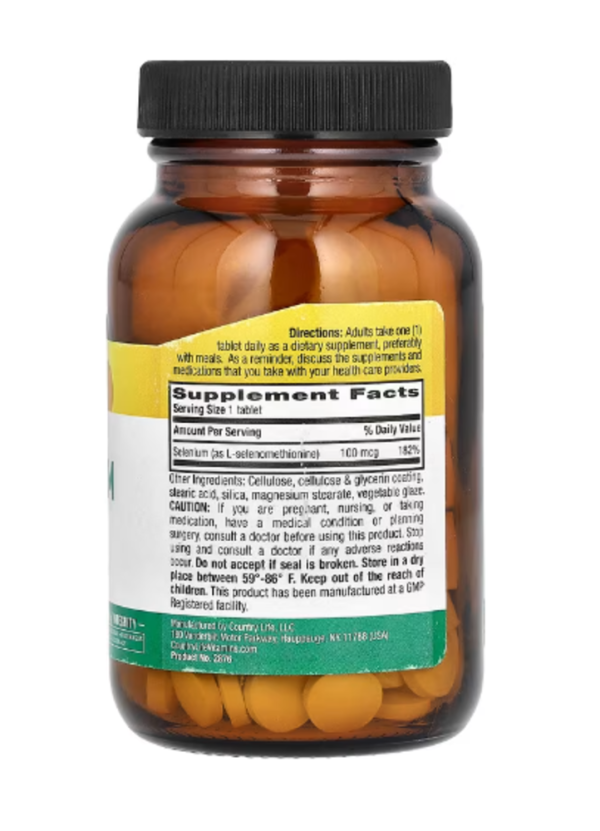 Country Life, Selenium, 100 mcg, 180 Tablets