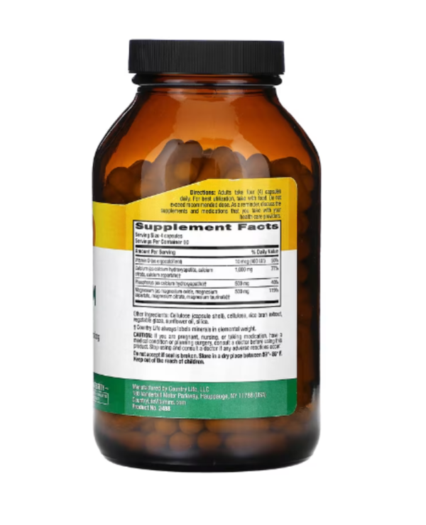 Country Life, Target-Mins, Calcium Magnesium with Vitamin D Complex, 240 Vegan Capsules