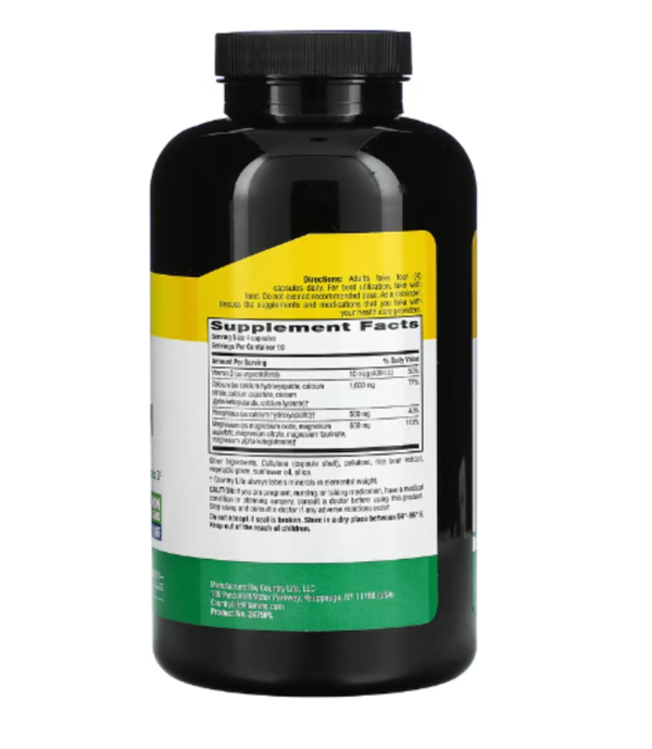 Country Life, Target-Mins, Calcium Magnesium with Vitamin D Complex, 360 Vegan Capsules
