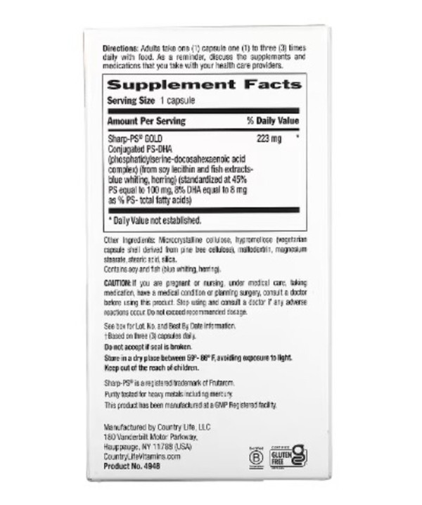 Country Life, Triple Action Sharp Thought, 60 Capsules