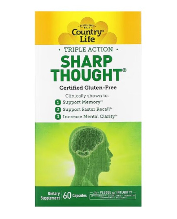 Country Life, Triple Action Sharp Thought, 60 Capsules