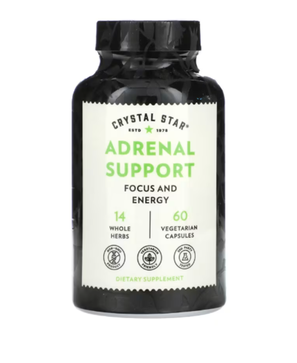 Crystal Star, Adrenal Support, 60 Vegetarian Capsules