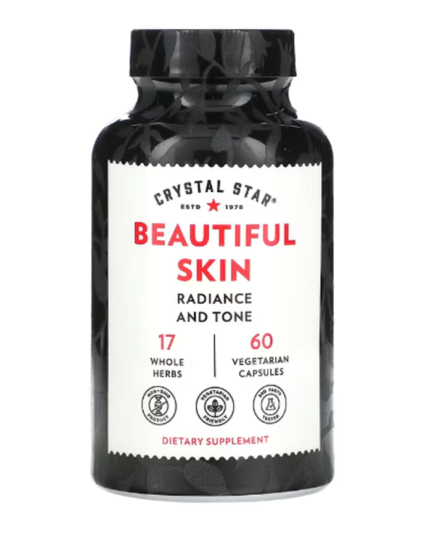 Crystal Star, Beautiful Skin, 60 Vegetarian Capsules