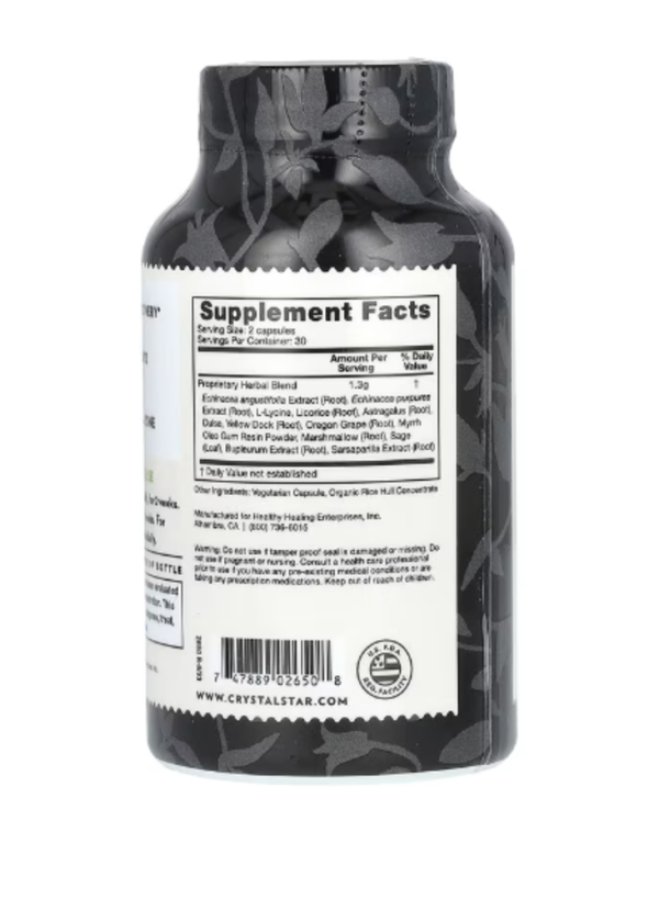 Crystal Star, Herp Defense, 60 Vegetarian Capsules