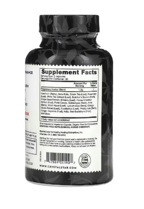 Crystal Star, Vari-Vein, 60 Vegetarian Capsules