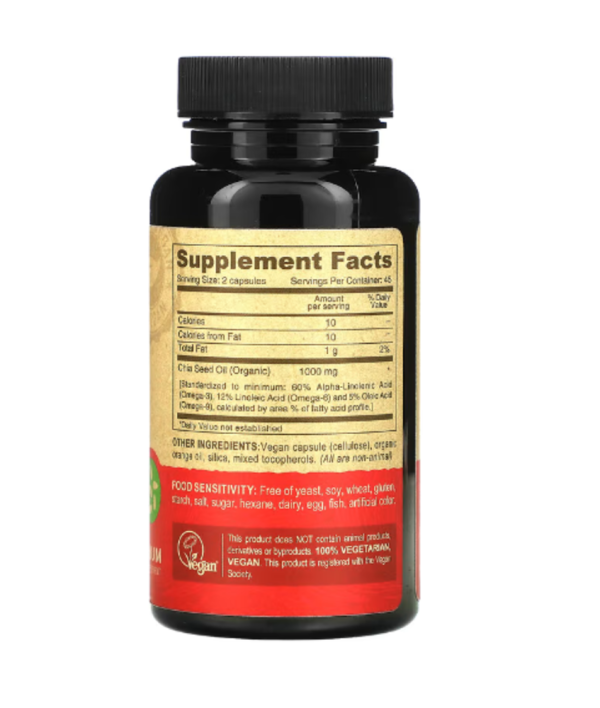 Deva, Premium Vegan Chia Seed Oil, 90 Vegan Caps