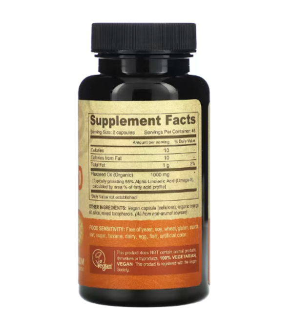 Deva, Premium Vegan Flaxseed Oil, 90 Vegan Caps