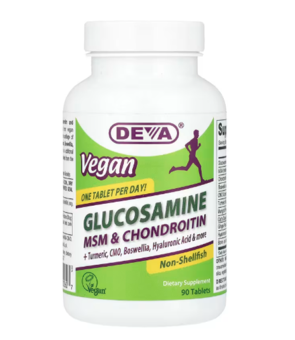 Deva, Vegan Glucosamine MSM & Chondroitin, 90 Tablets