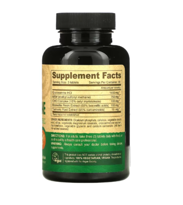 Deva, Vegan Glucosamine MSM - CMO - Turmeric, 90 Tablets