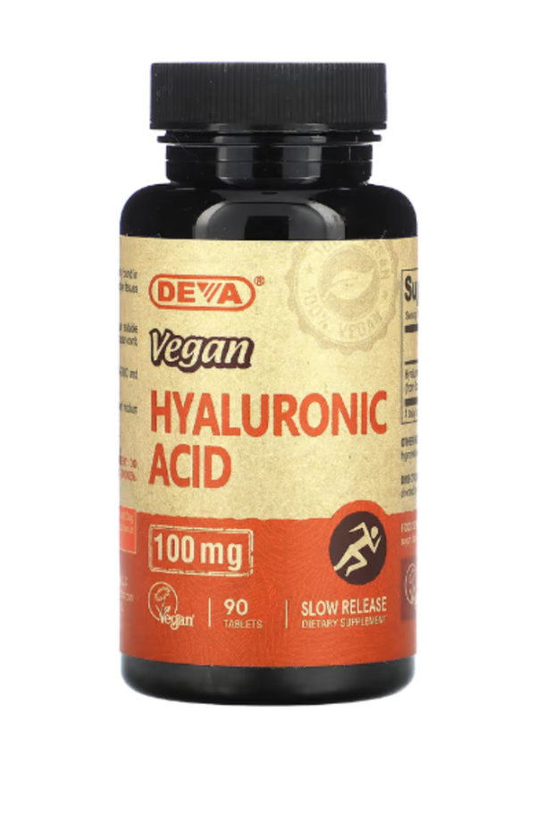 Deva, Vegan Hyaluronic Acid , 100 mg , 90 Tablets