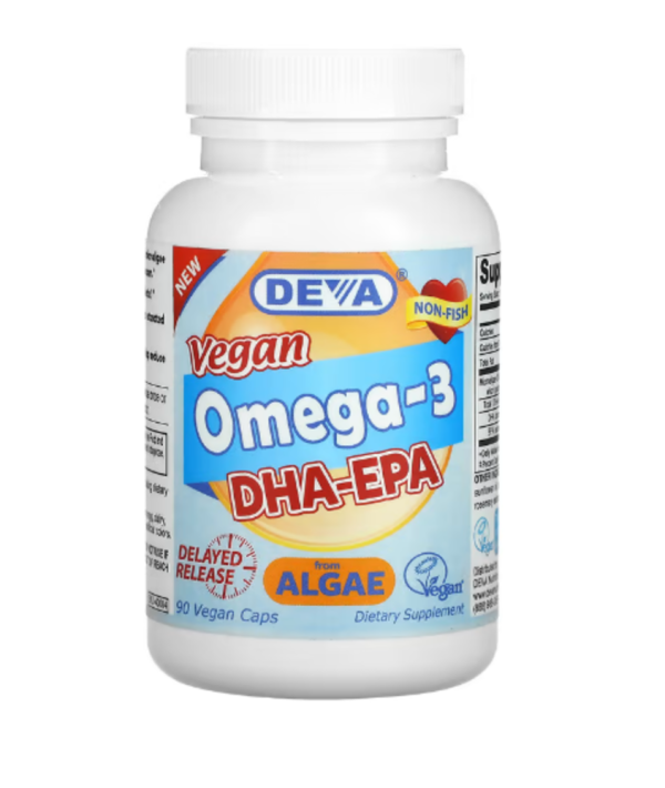 Deva, Vegan Omega-3 DHA-EPA, Delayed Release, 90 Vegan Caps