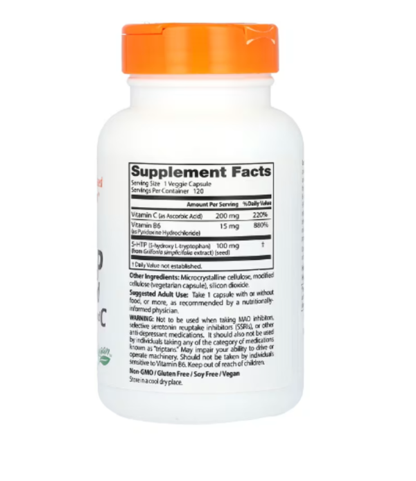 Doctor's Best, 5-HTP, Enhanced with Vitamins B6 & C, 120 Veggie Caps