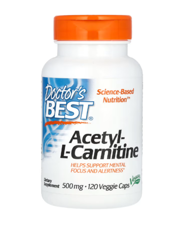 Doctor's Best, Acetyl-L-Carnitine, 1,000 mg, 120 Veggie Caps (500 mg per Capsule)