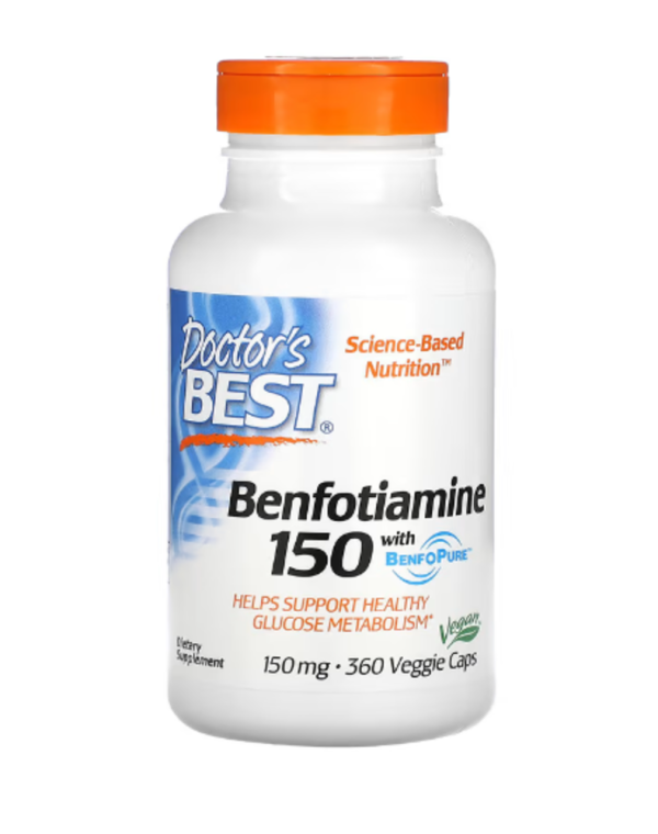 Doctor's Best, Benfotiamine with BenfoPure, 150 mg, 360 Veggie Caps