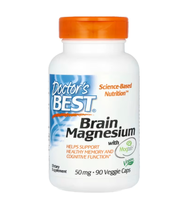 Doctor's Best, Brain Magnesium with Magtein, 150 mg, 90 Veggie Caps (50 mg per Capsule)
