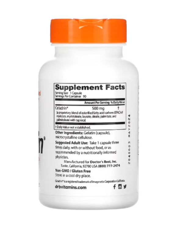 Doctor's Best, Celadrin, 500 mg, 90 Capsules