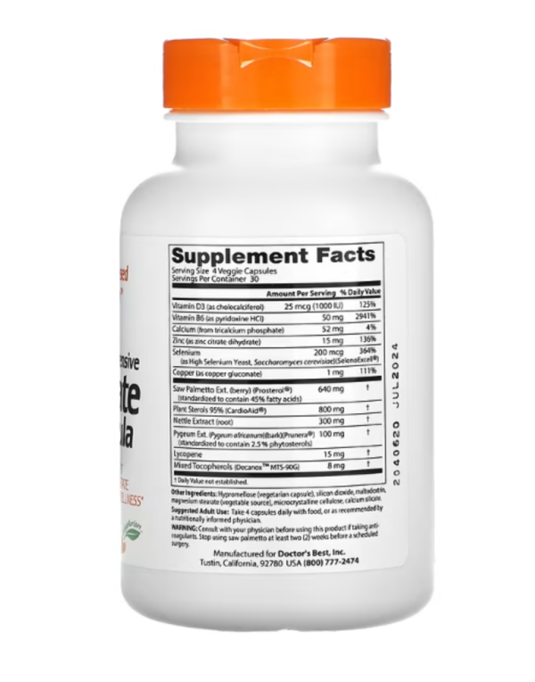 Doctor's Best, Comprehensive Prostate Formula, 120 Veggie Caps