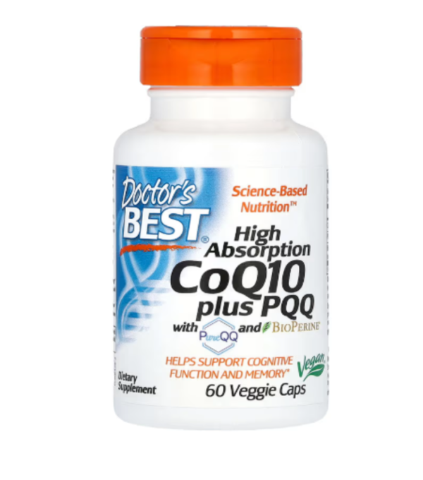 Doctor's Best, CoQ10 100 mg, PQQ 20 mg, 60 Veggie Caps