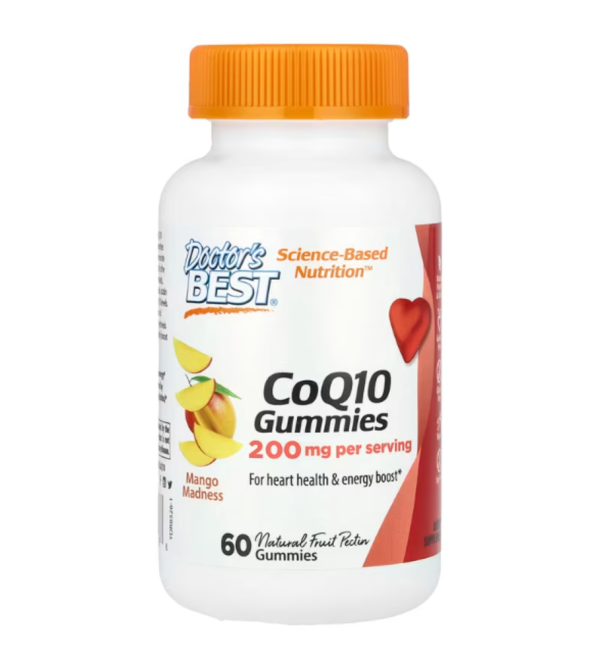 Doctor's Best, CoQ10 Gummies, Mango Madness, 200 mg, 60 Gummies (100 mg per Gummy)