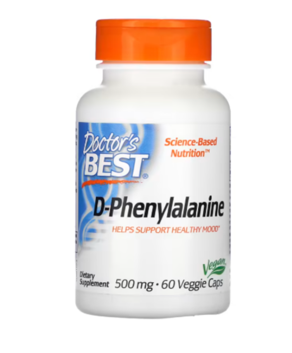 Doctor's Best, D-Phenylalanine, 500 mg, 60 Veggie Caps
