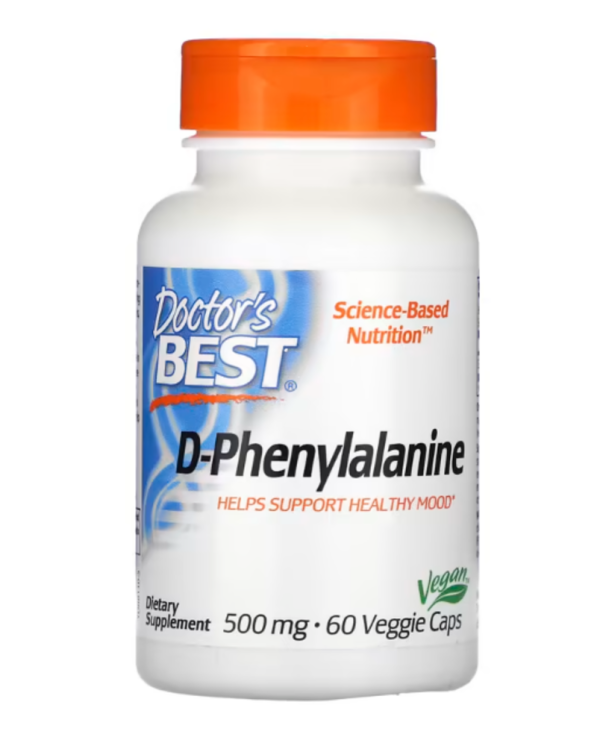 Doctor's Best, D-Phenylalanine, 500 mg, 60 Veggie Caps