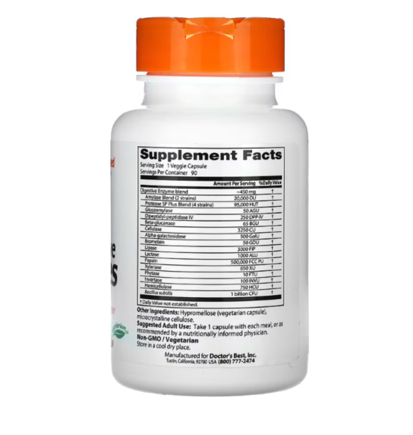Doctor's Best, Digestive Enzymes, 90 Veggie Caps