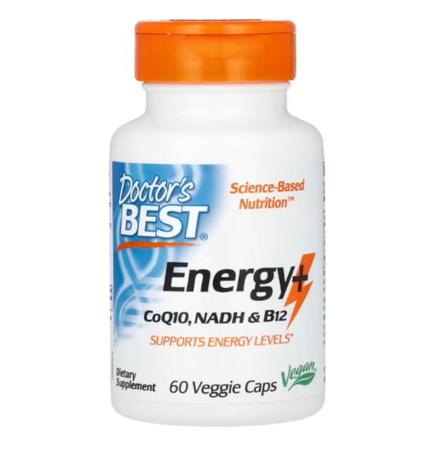 Doctor's Best, Energy+ CoQ10, NADH & B12, 60 Veggie Caps