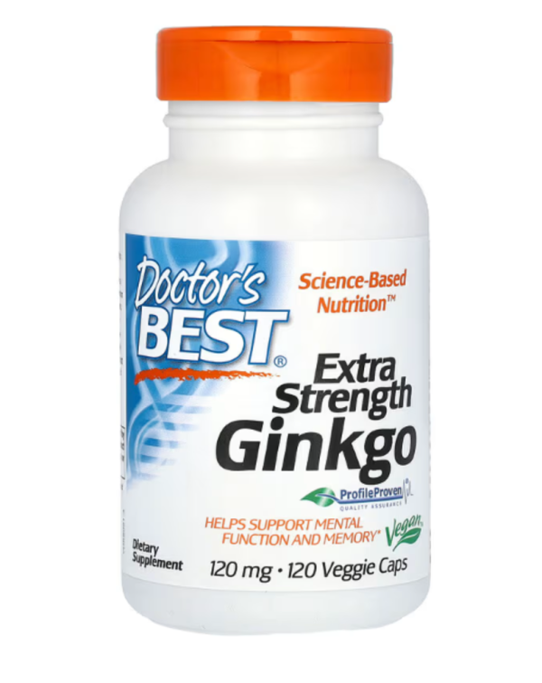 Doctor's Best, Extra Strength Ginkgo, 120 mg, 120 Veggie Caps