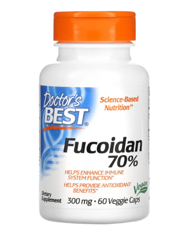 Doctor's Best, Fucoidan 70%, 300 mg, 60 Veggie Caps