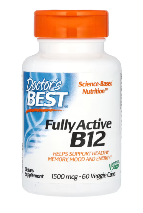 Doctor's Best, Fully Active B12, 1,500 mcg, 60 Veggie Caps