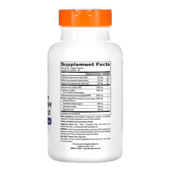 Doctor's Best, Glucosamine Chondroitin MSM + Hyaluronic Acid, 150 Veggie Caps