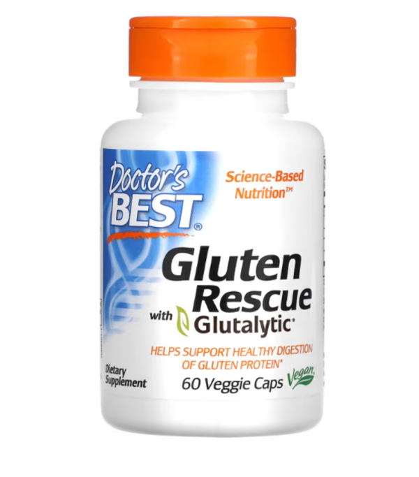 Doctor's Best, Gluten Rescue with Glutalytic, 60 Veggie Caps