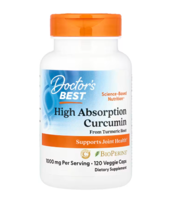 Doctor's Best, High Absorption Curcumin, 500 mg, 120 Capsules