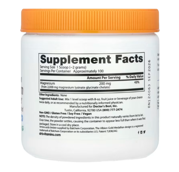 Doctor's Best, High Absorption Magnesium Powder, 7.1 oz (200 g)