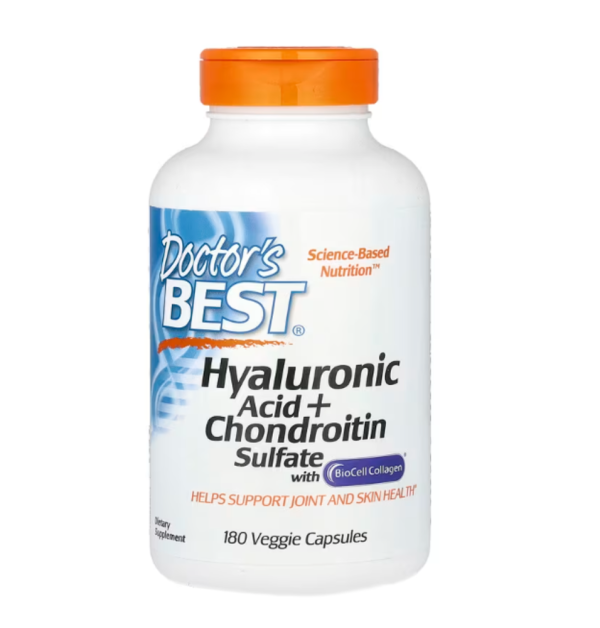 Doctor's Best, Hyaluronic Acid + Chondroitin Sulfate with BioCell Collagen, 180 Veggie Capsules