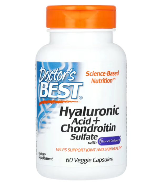 Doctor's Best, Hyaluronic Acid + Chondroitin Sulfate with BioCell Collagen, 60 Veggie Caps