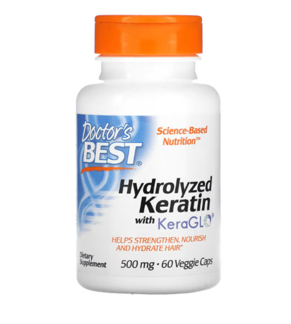Doctor's Best, Hydrolyzed Keratin, 500 mg, 60 Veggie Caps