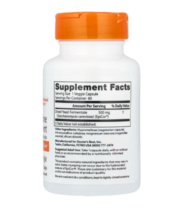 Doctor's Best, Immune Support With EpiCor, 500 mg, 60 Veggie Caps