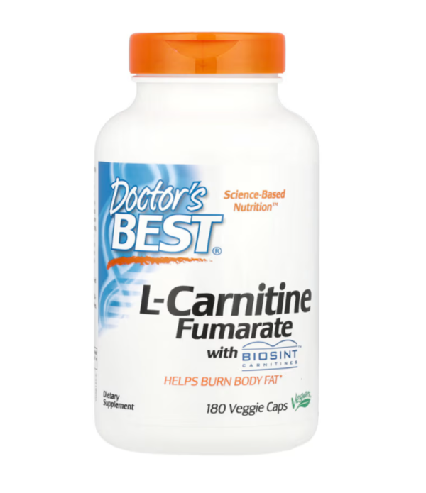 Doctor's Best, L-Carnitine Fumarate with Biosint Carnitines, 855 mg, 180 Veggie Caps