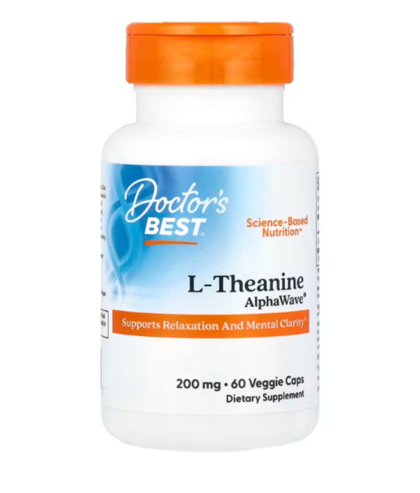Doctor's Best, L-Theanine, AlphaWave®, 200 mg, 60 Veggie Caps