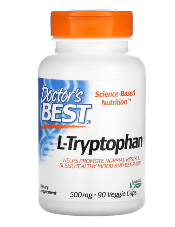 Doctor's Best, L-Tryptophan , 500 mg, 90 Veggie Caps