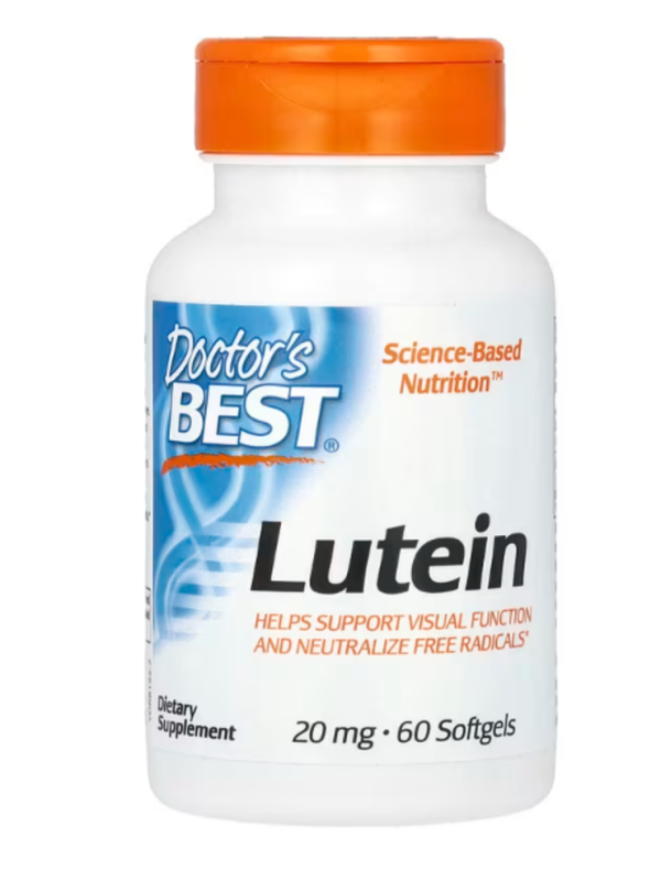 Doctor's Best, Lutein , 20 mg, 60 Softgels