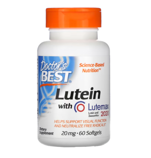 Doctor's Best, Lutein with Lutemax 2020, 20 mg, 60 Softgels